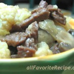 Beef with Cauliflower and Mushroom